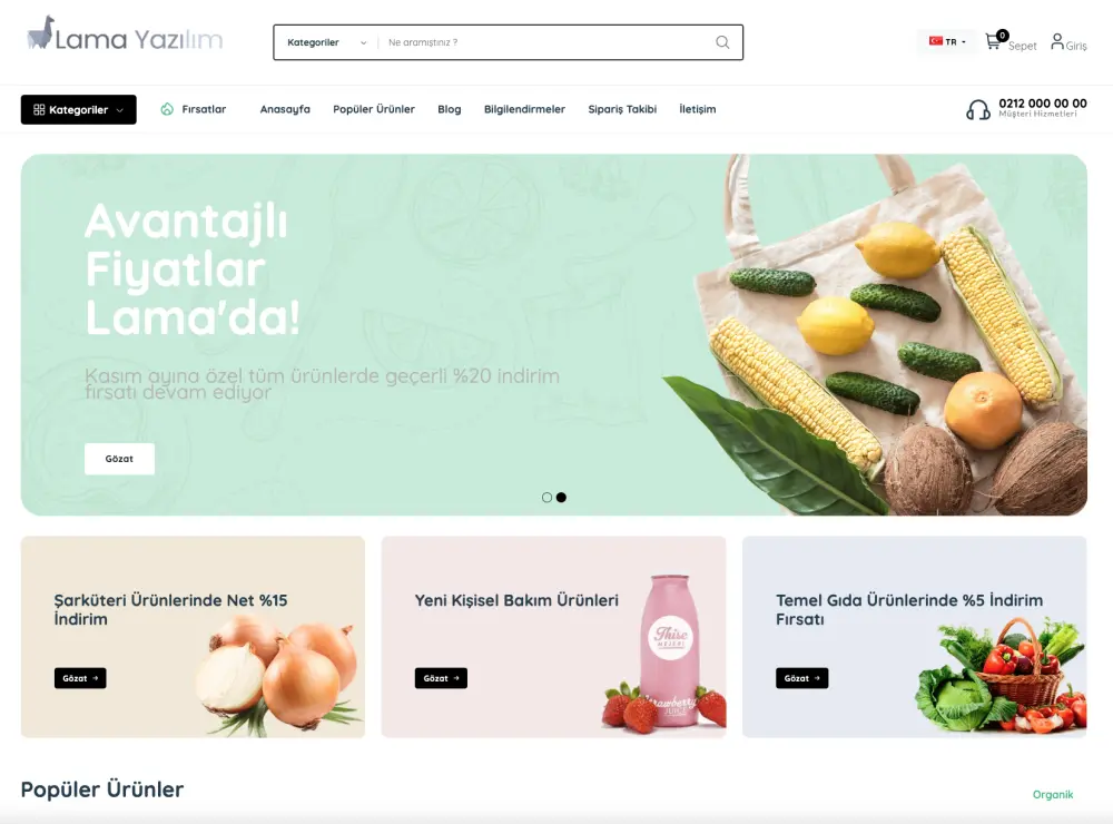 Organik E-Ticaret Scripti 